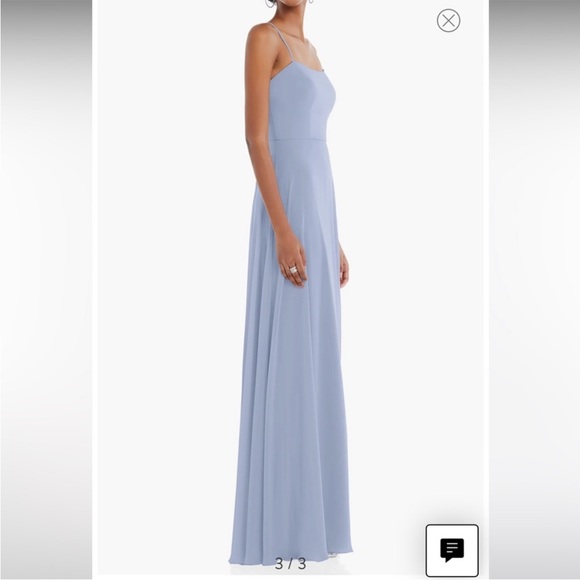 NWT After Six Convertible Tie Evening Gown, Sky Blue, Size 12 - Picture 3 of 12